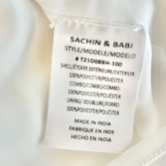 Nwt Anthropologie BHLDN Sachin + Babi Archie Mini Wedding Dress in Ivory - Picture 16 of 16